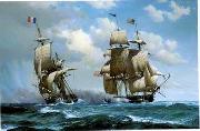 unknow artist Seascape, boats, ships and warships. 60 china oil painting reproduction